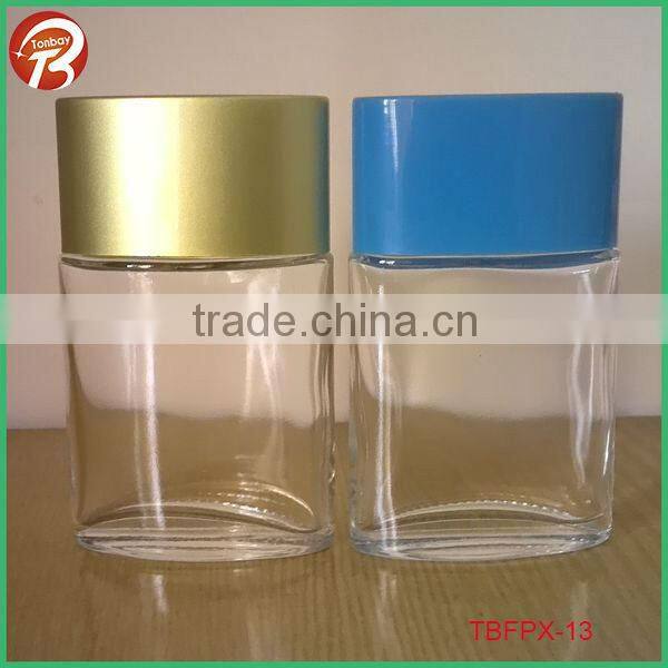 EMPTY 50ml RECTANGULAR PERFUME BOTTLE WITH UV SHOULDER PS CAPTBFPX-22