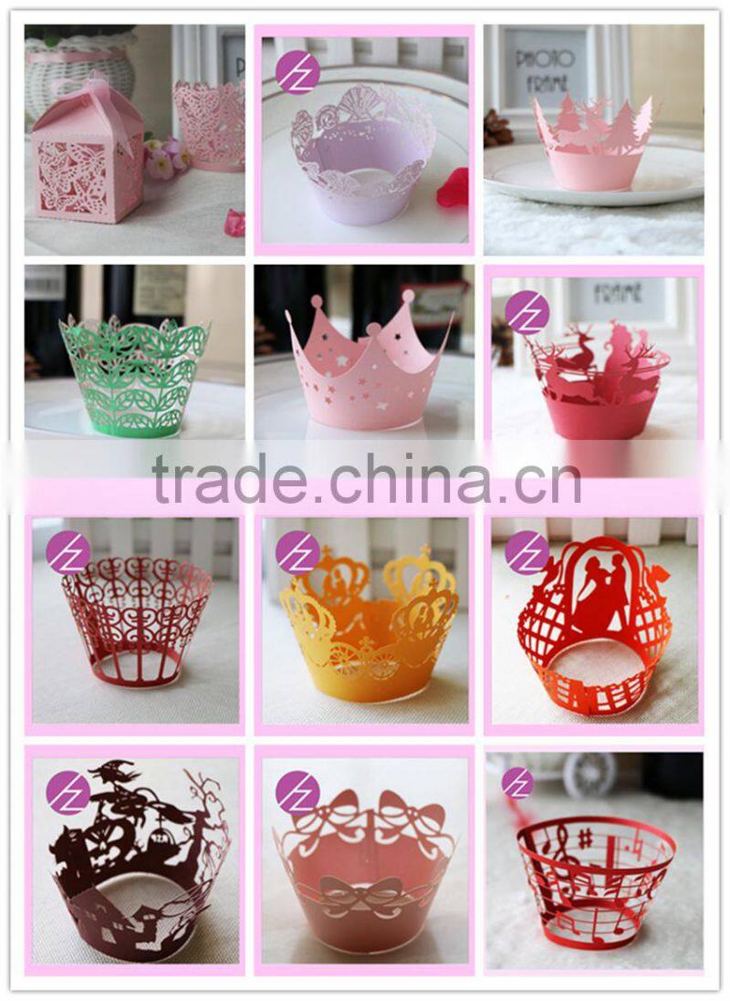 Hot sale new products laser cut wedding party favors glass decoration butterflay wine claim from China factory JK- 17