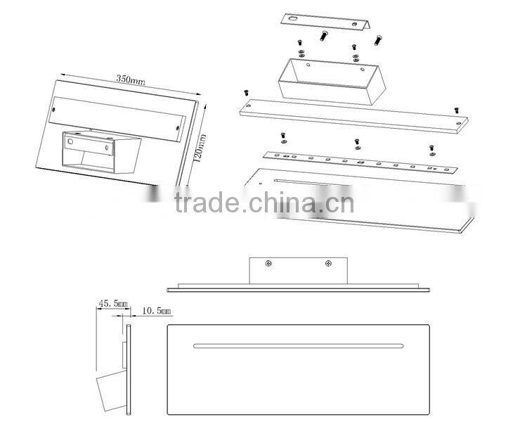 Indoor Residential decorative 7W aluminum wall lamp