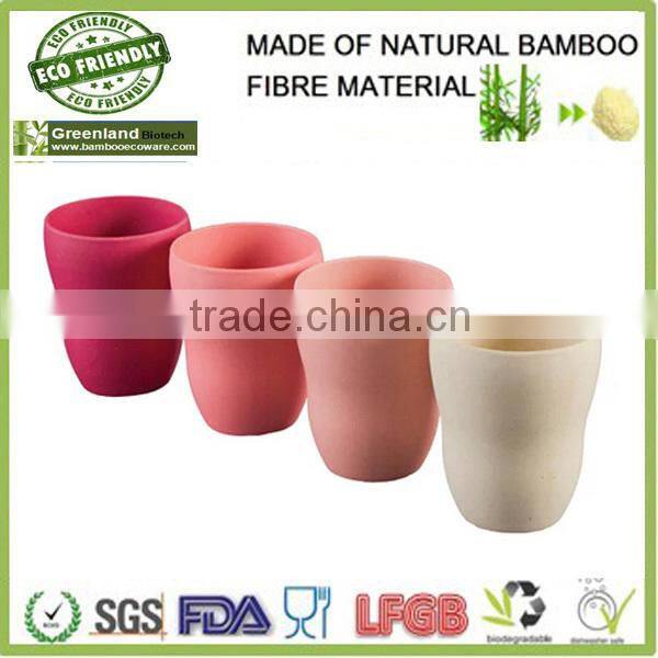 400ML new design comfortable touch bamboo fiber cup