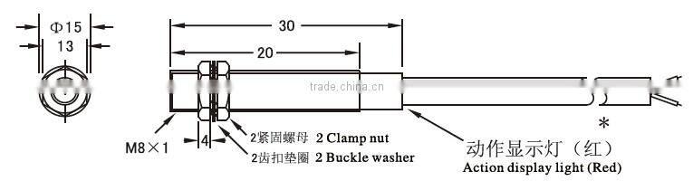 M18 reed switch magnetic sensor DC/AC two wire NC LG18A3-10-J/DZ