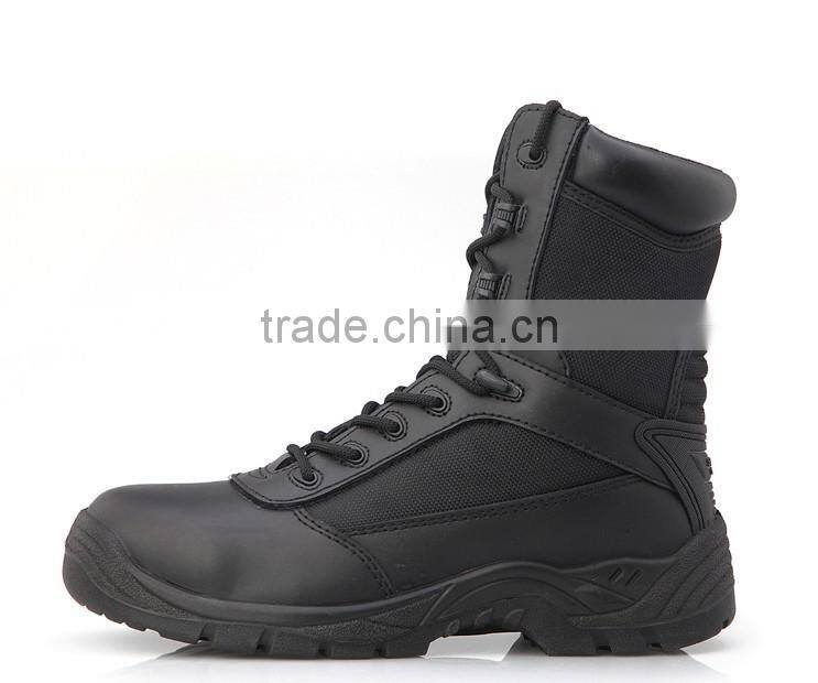 Top Quality Full Black Leather Tactical Boots Law Enforcement Police Footwear 2014