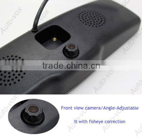 Car rearview dvr mirror gps recorder