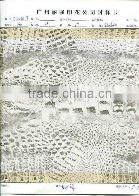 china 2013 crocodile pattern heat transfer film for textile