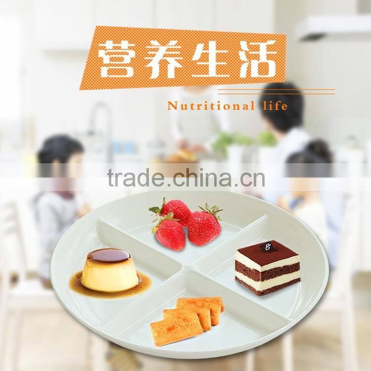 Custom print melamine compartment plate divided melamine plate