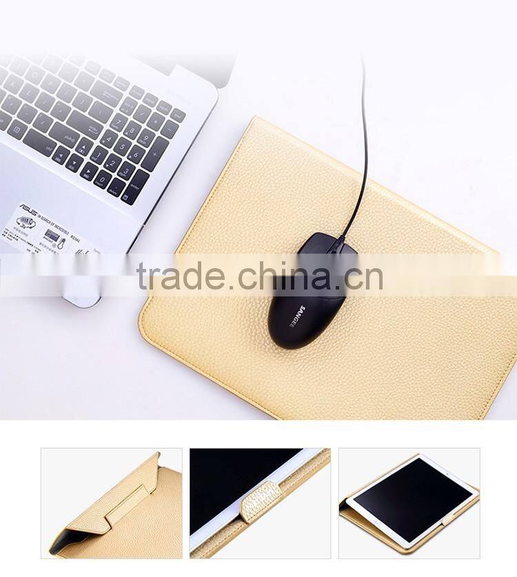 Shining series high quality PU leather sleeve case for iPad Pro 12.9 inch with stand function
