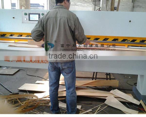 Woodworking veneer cutting machine / veneer guillotine