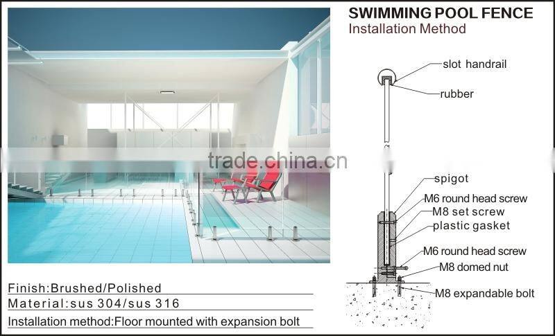 stainless steel wall mounted glass clamp prices