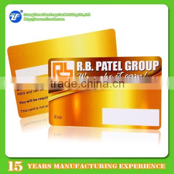 Customize PVC plastic business vip card with blank signature