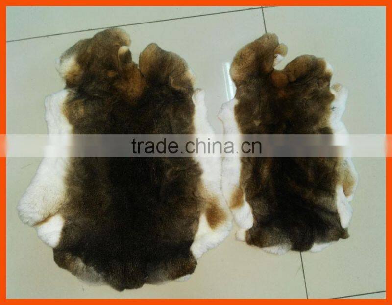 natural brown color rex rabbit fur skin