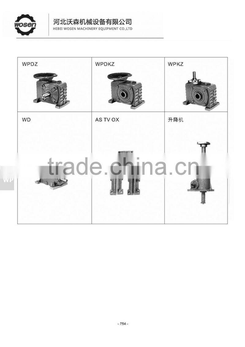 WP series worm agricultural gearbox motor
