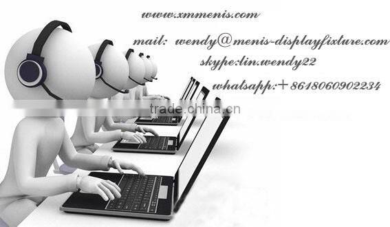 retail store stationary pos display stand with metal and wooden haning display stand