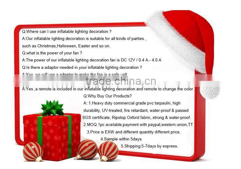 DJ-XT-01 inflatable christmas santa claus emerge chimney lighted decoration