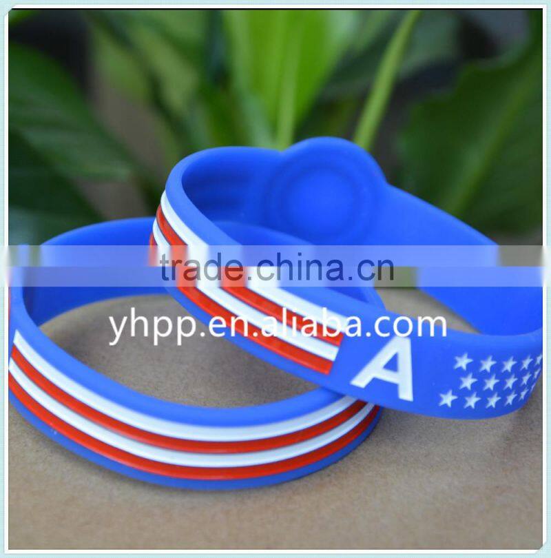 Custom Design Captain America Silicone Wristband Bracelet for Fans