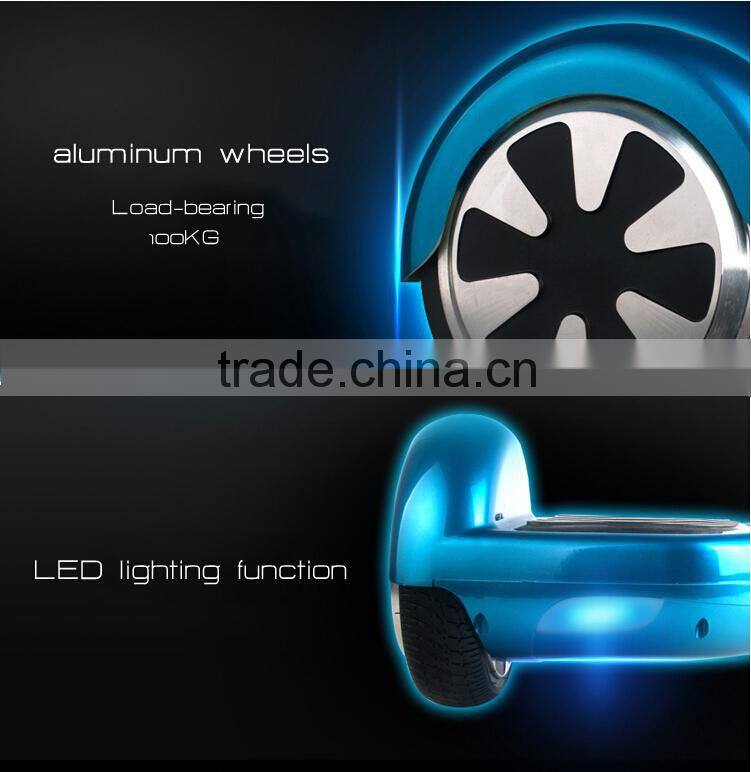 2015 leds light two wheel smart balance electric scooter