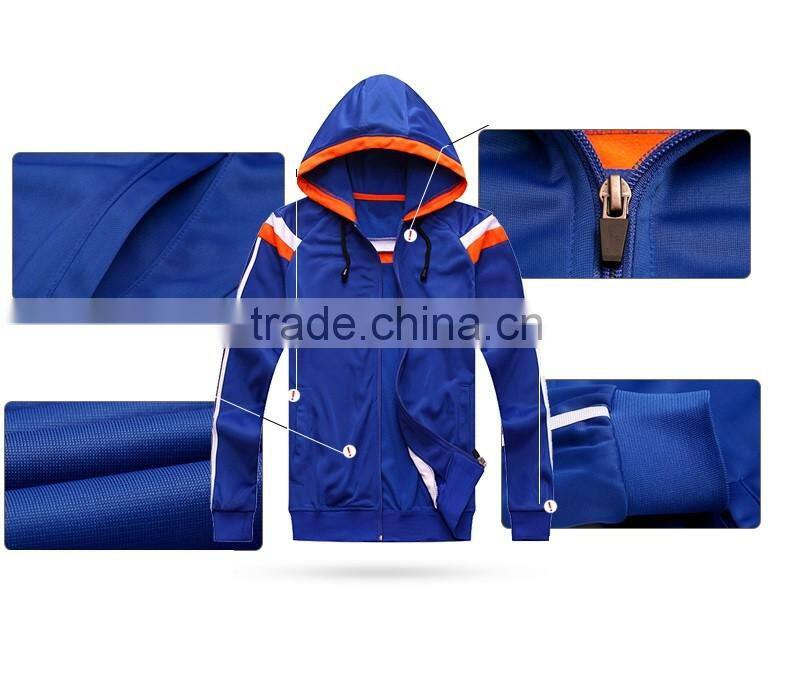Tricot material traiining performance sports tracksuit