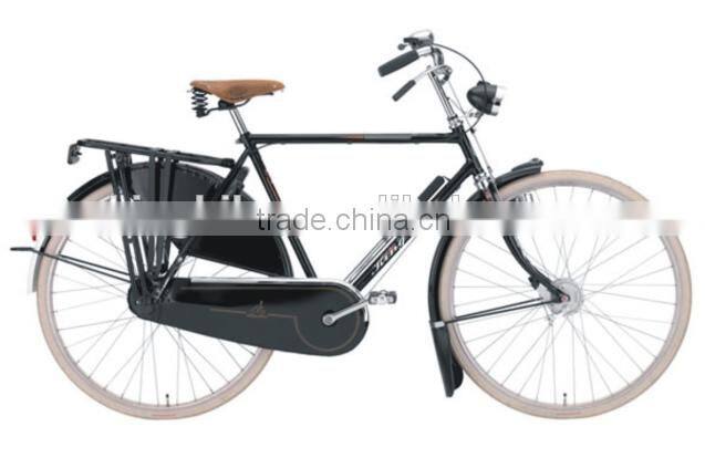 Single speed coaster brake lady city bike dutch city bicycle with leather saddle