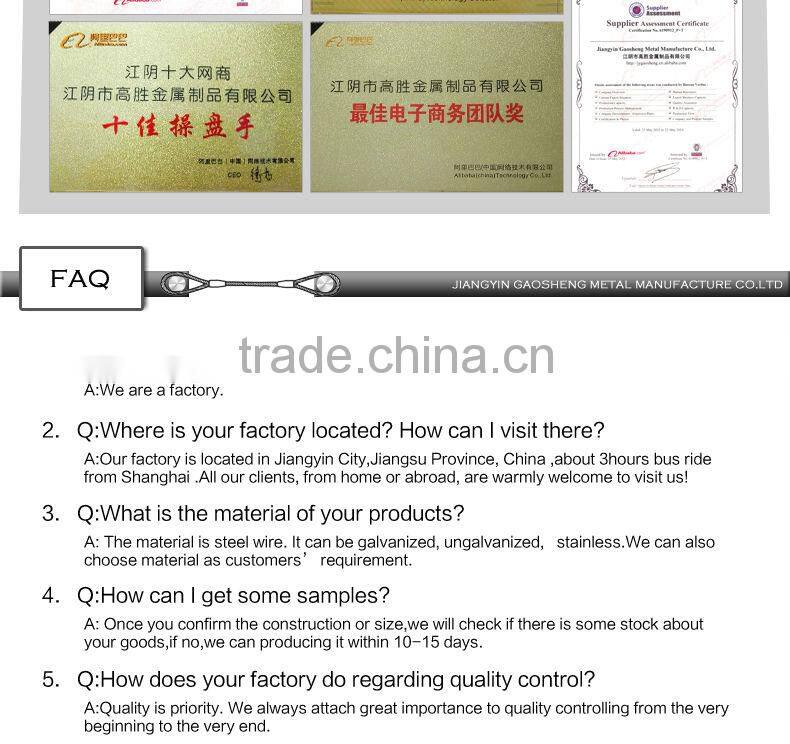Precast concrete lifting loop wire rope slings