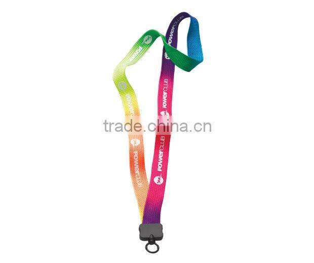 3/4" Tie Dye Lanyard with Plastic Clamshell & O-Ring