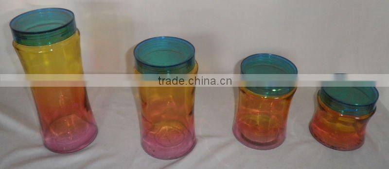 spray votive candles in holders