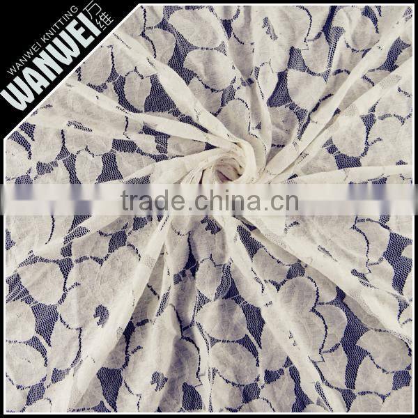 6 Discount Hot Sales High Quality White nylon polyester flower pattern lace for women dress/curtain 7051