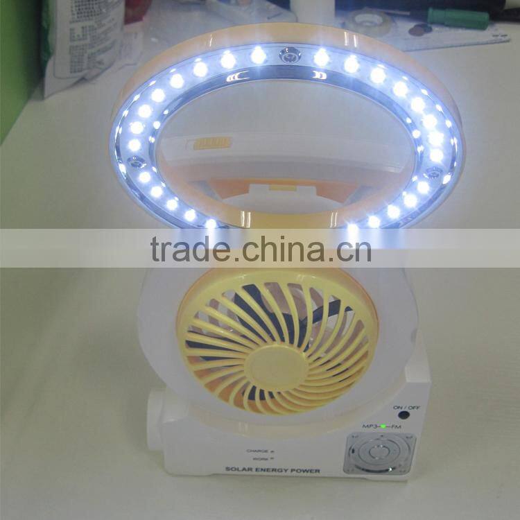muti function led light radio power bank with fan