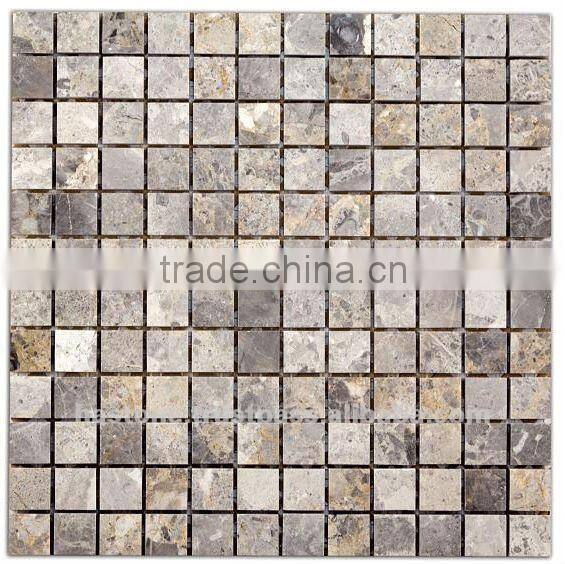 TUMBLED BLACK MARBLE MOSAIC STONE