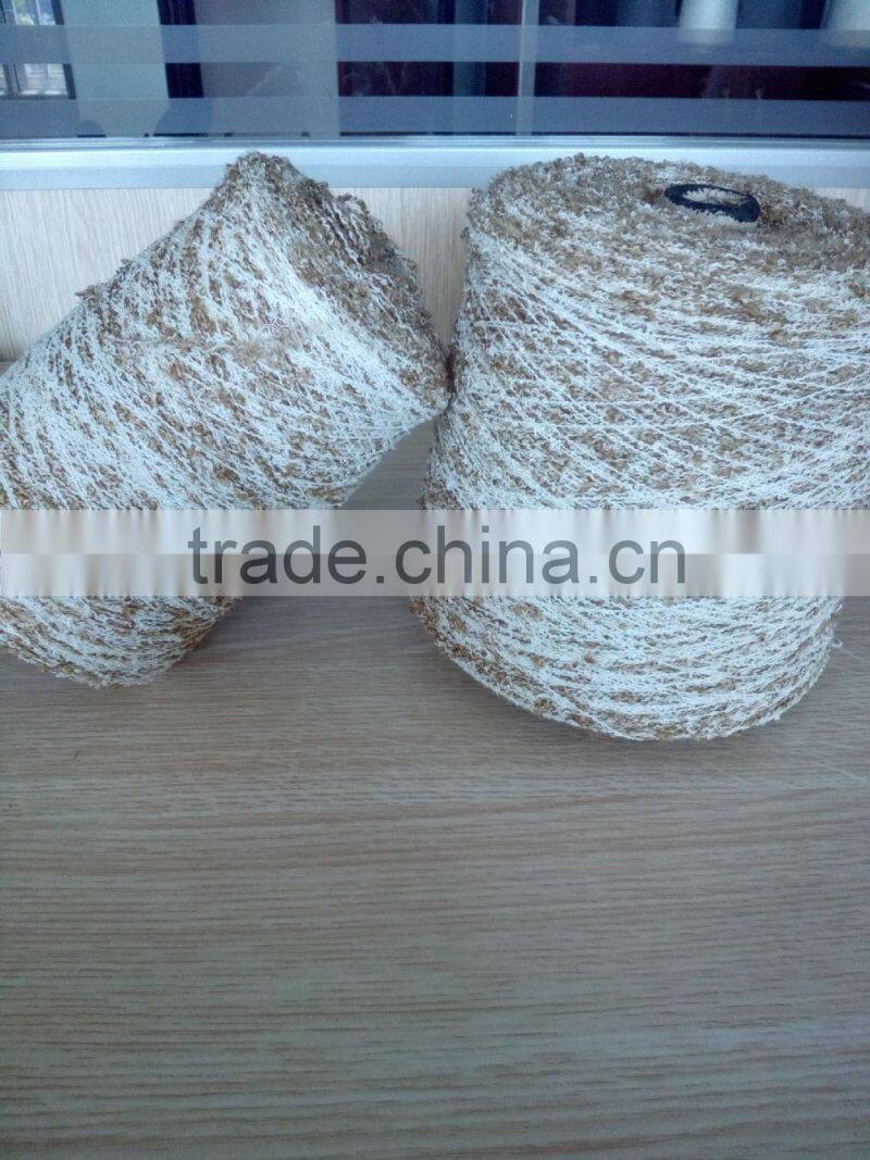 1/5.5Nm loop/ boucle yarn 71% cotton 19%polyester 10%acrylic