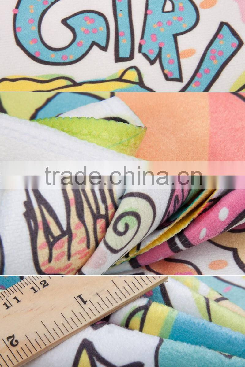 2016 high quality customize printed micro fiber hotel towel