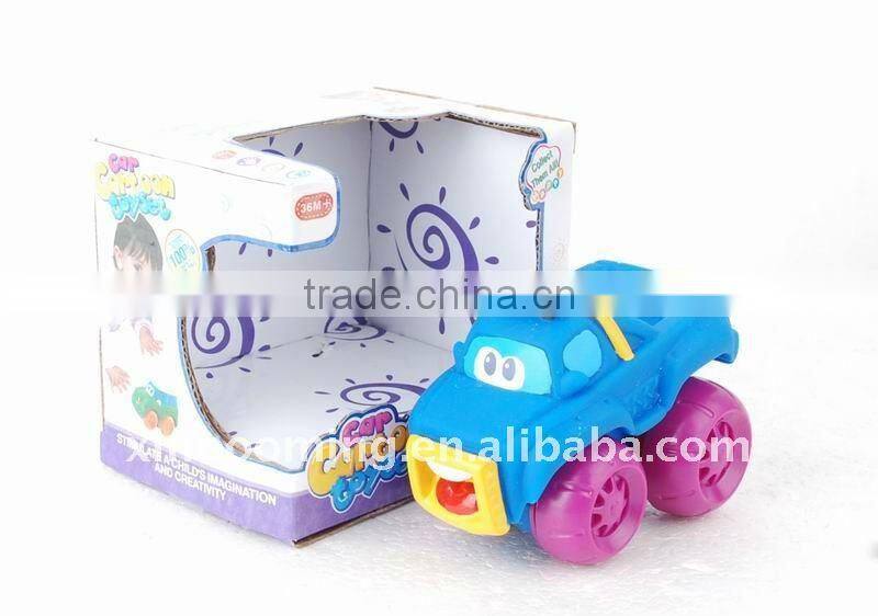 Promotional Gift Kids Rubber Cartoon Car Toys