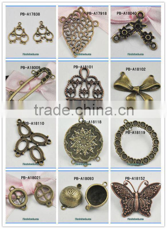 Wholesale Heart Shape Rhinestone Jewelry Findings And Components OMC-044D