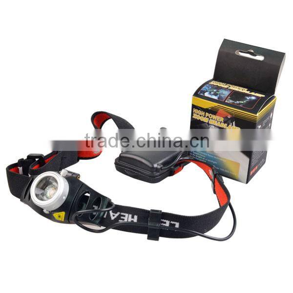 3W Q5 LED Focus Super Powerful Ajustable LED Headlights headlamp