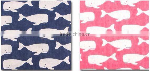 Cotton and linen cartoon printed fabrics