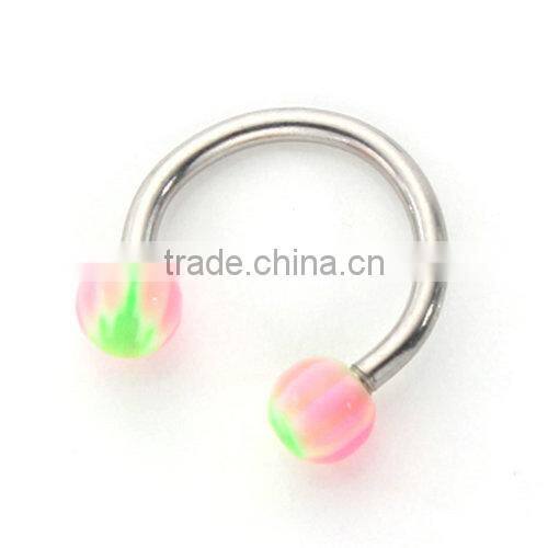 Beautiful Fashion Fake Unique Acrylic Balls Nose Ring Lip Ring Eyebrow Rings CBR Piercing Jewelry