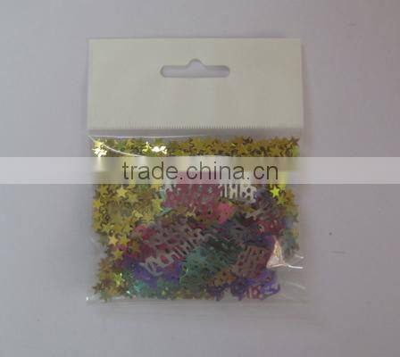 HOT SALE Gold / Red Metallic PET Christmas Decorative Star Table Confetti