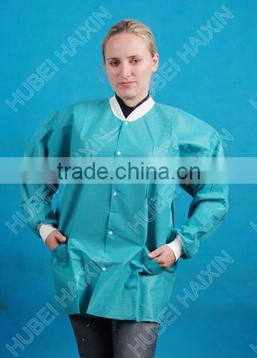 disposable visitor coat front four button