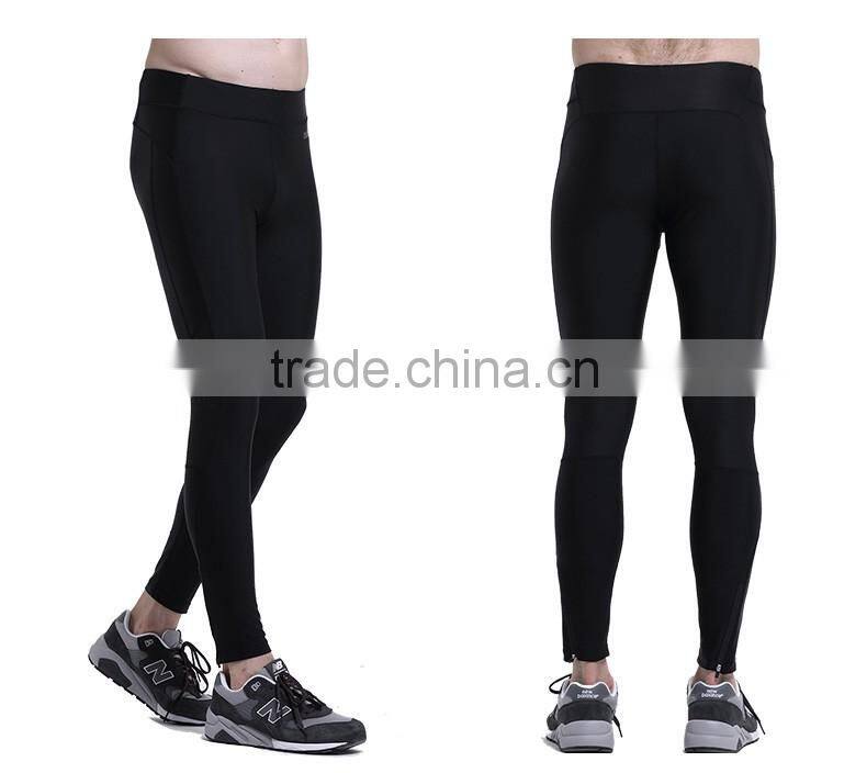 2016 wholesale OEM men's fitness compression pants/running pants/spandex pants