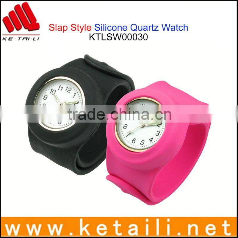 Silicone slap watch / oem quartz watch / custom watch supplier