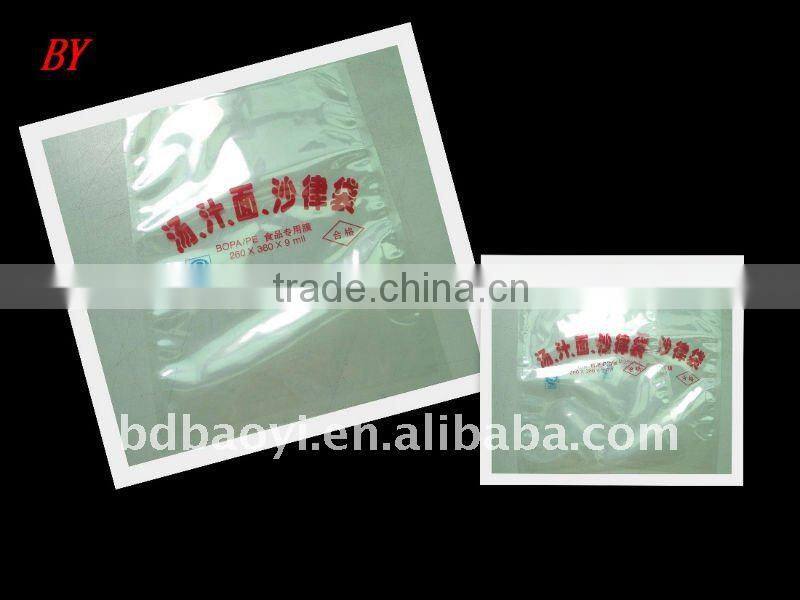 BOPA/LDPE laminated clear plastic packaging for noodles