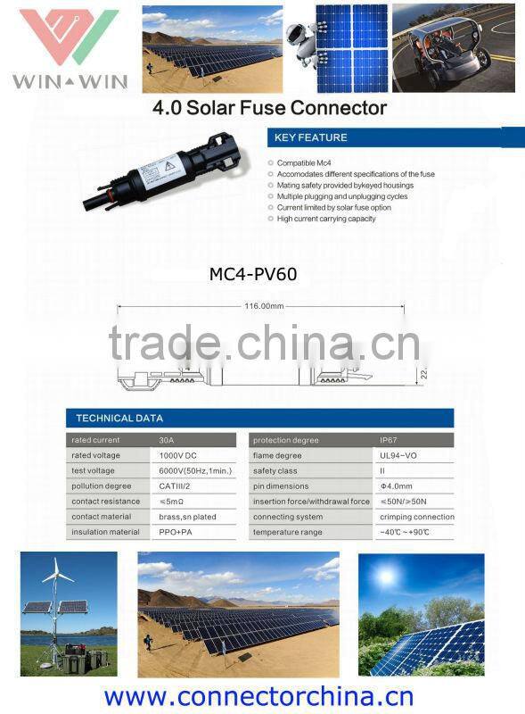 Wholesales Price TUV Approval Male & Female MC4 Cable Connector