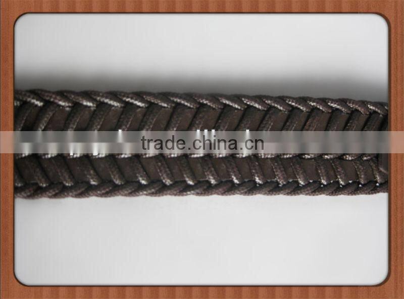 Lady Handmade Cowhide Leather Braided Belt