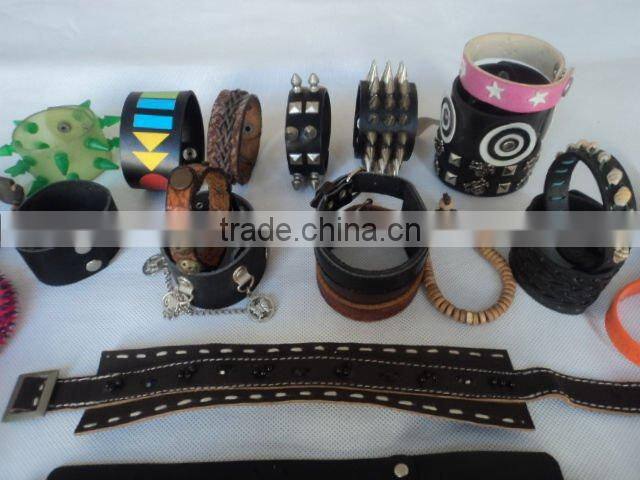 punk rivet bangles Bracelet leather women fashion design USA style factory direct