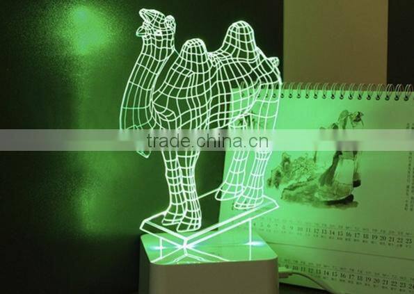697-Camel 3d Shaping Lamp Art Decor Desk Light Led Night Light Led Energetic Saving Lamp