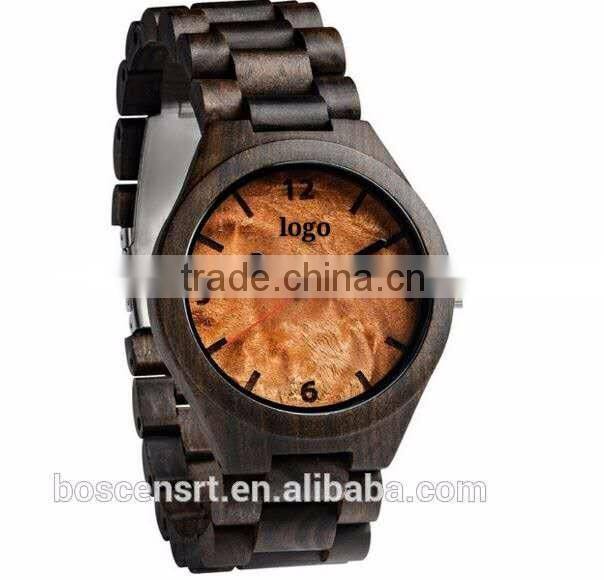 2016 Luxury Novelty Wooden Watches Different Sandal Unisex Japan Movement Gift Wooden case WristWatches Customize Logo