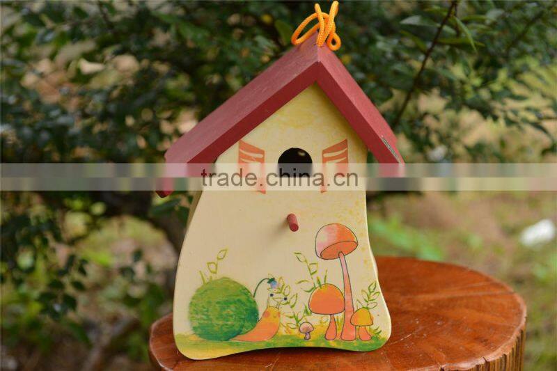 Colorful garden wood bird nest