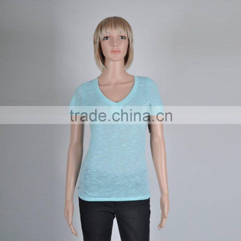 OEM Women blank short sleeve plain T shirt