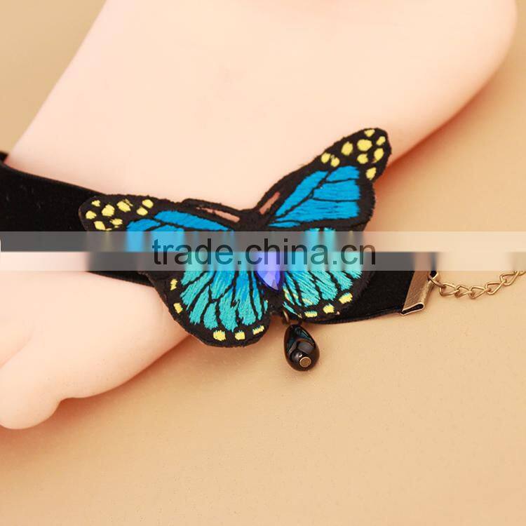 good quality gothic fancy butterfly anklet