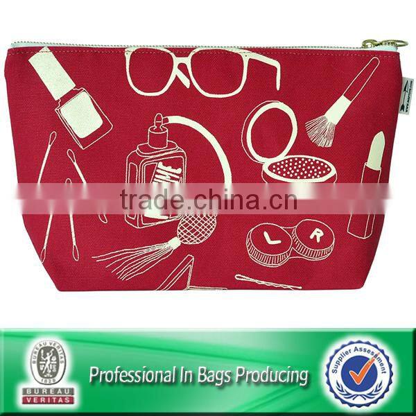 fashion color cosmetic bag in canvas material