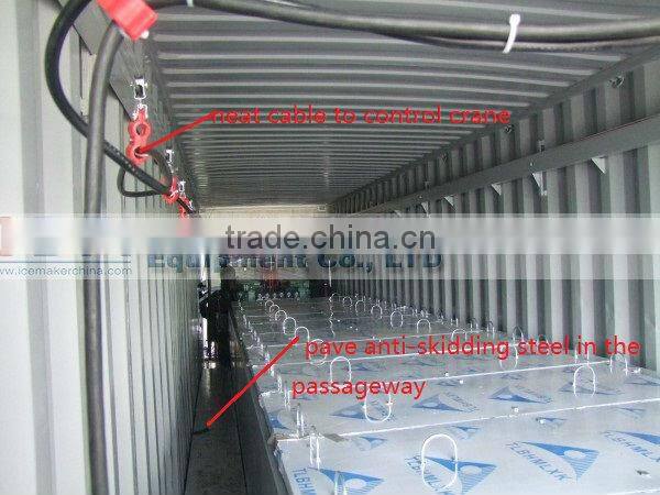 Electric containerized block ice maker for African areas