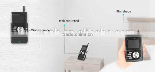 Battery operated wireless video door phone system with release button remote control video intercom for apartment 2.4 inch
